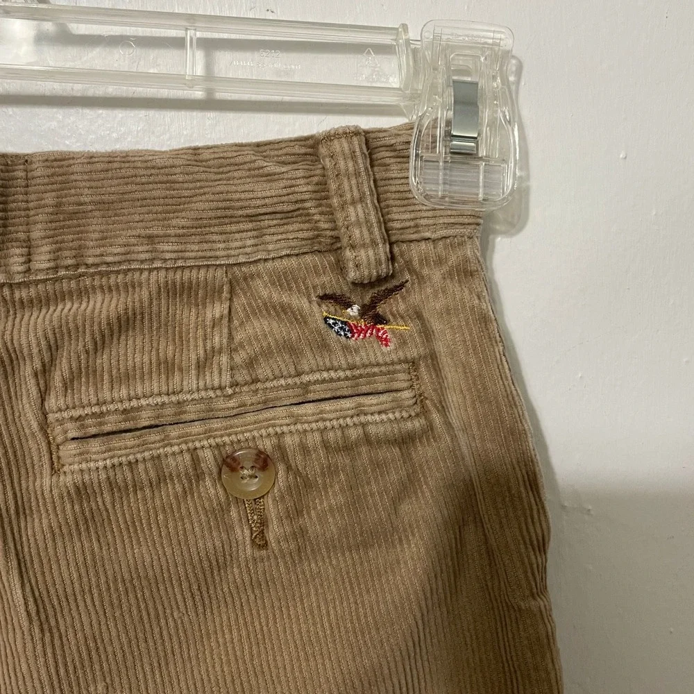 American Living Kids‎ Corduroy Pants Tan Size 7 Embroidered Eagle Pockets